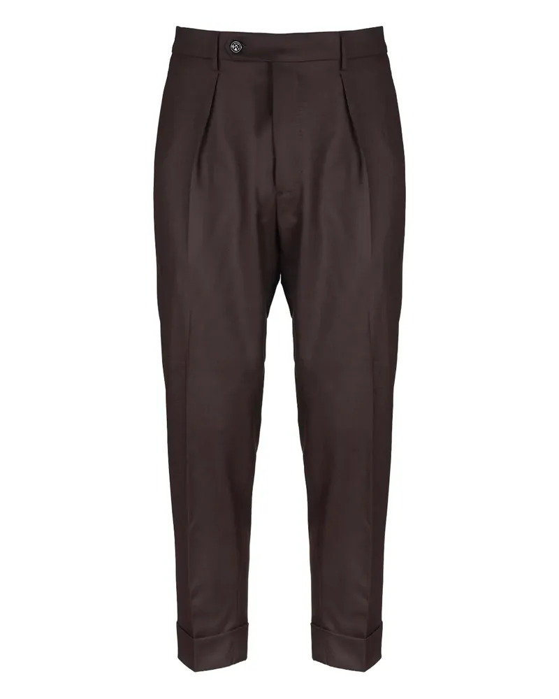 Berwich Chiaia pleated trousers - Braun Braun