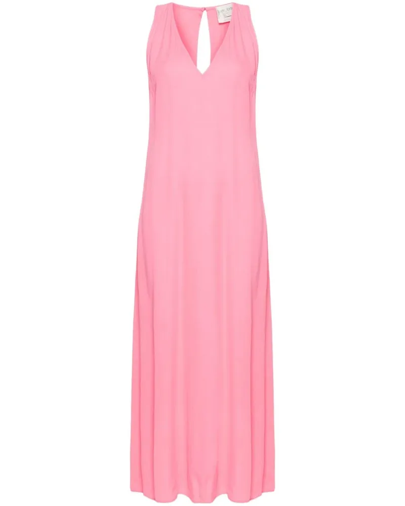 forte_forte Kleid mit V-Ausschnitt - Rosa Rosa