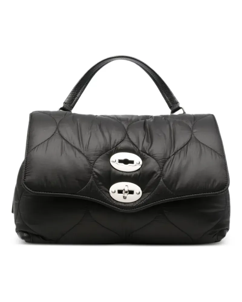 Zanellato Kleine Postina Lunaria Tote Bag mit Steppung - Schwarz Schwarz