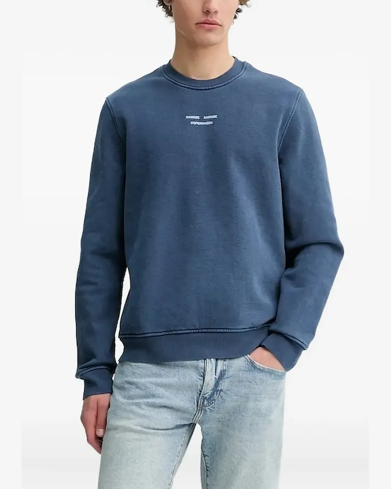 Samsøe & Samsøe Sweatshirt mit Logo - Blau Blau