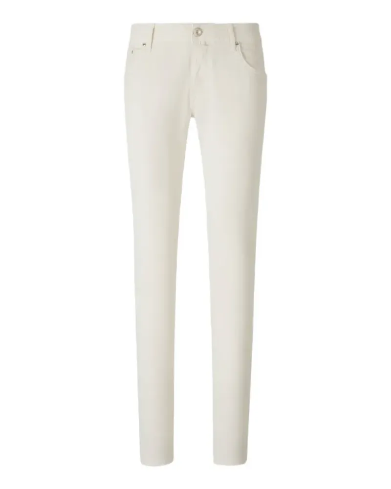 Jacob Cohën five-pocket leather-patch jeans - Nude Nude