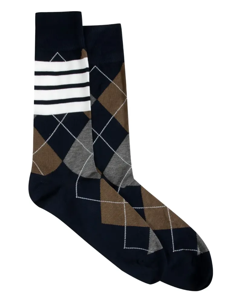 Thom Browne Socken mit Argyle-Muster - Blau Blau