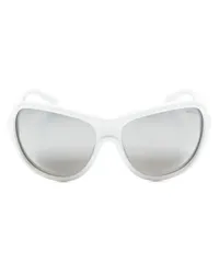 Moncler Ellesole Oversized-Sonnenbrille Weiß