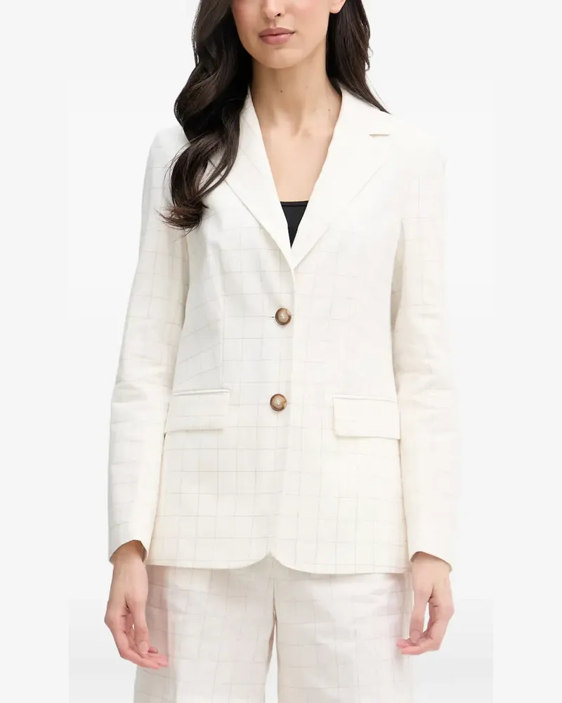 Benetton Karierter Blazer mit fallendem Revers - Nude Nude