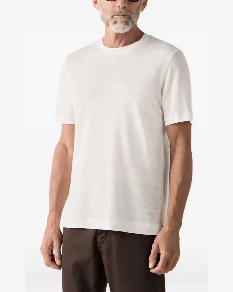 Ermenegildo Zegna Oasi T-Shirt mit rundem Ausschnitt - Weiß Weiß