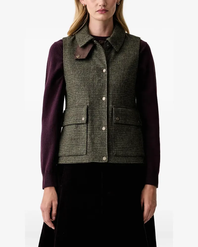 Barbour Joyce check-pattern sleeveless jacket - Grün Grün