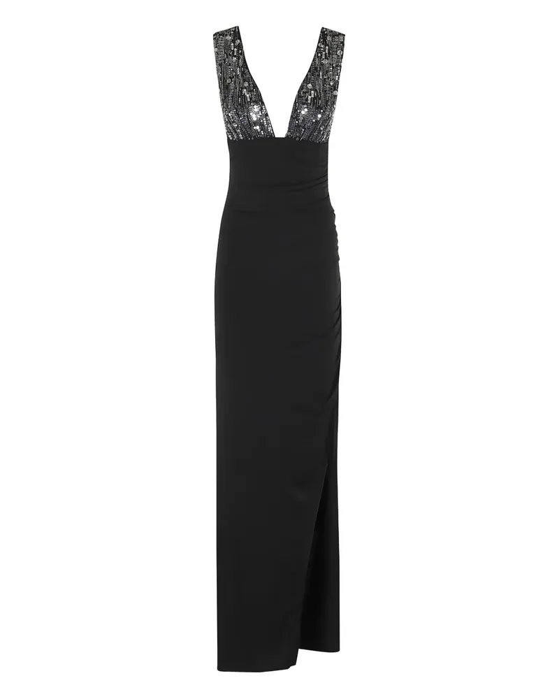 Amen Abendkleid mit Paillettenverzierung - Schwarz Schwarz