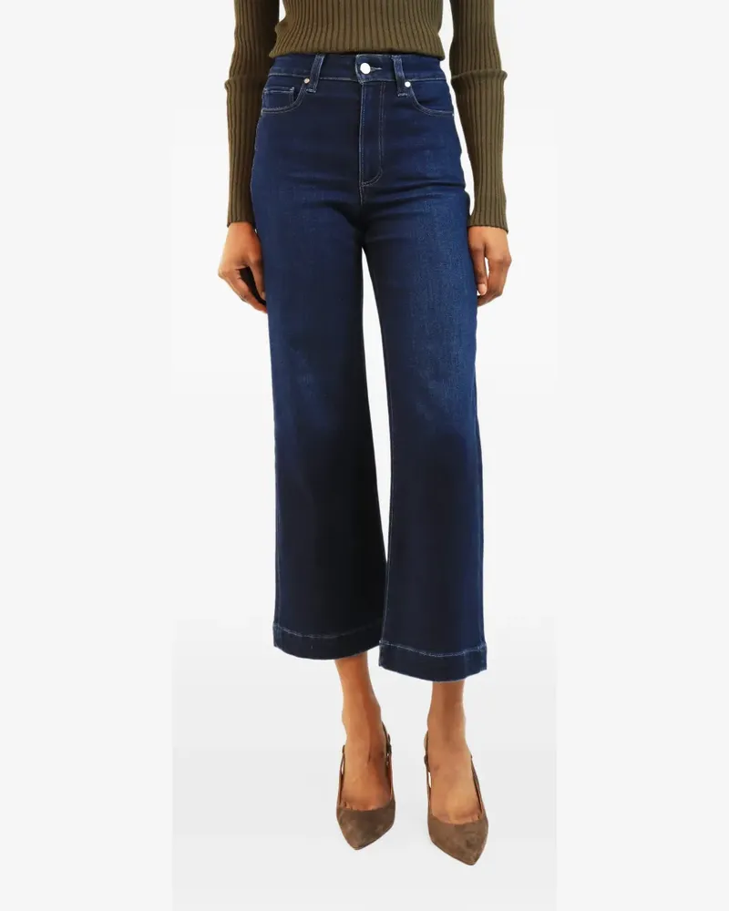 Paige Anessa cropped wide-leg jeans - Blau Blau