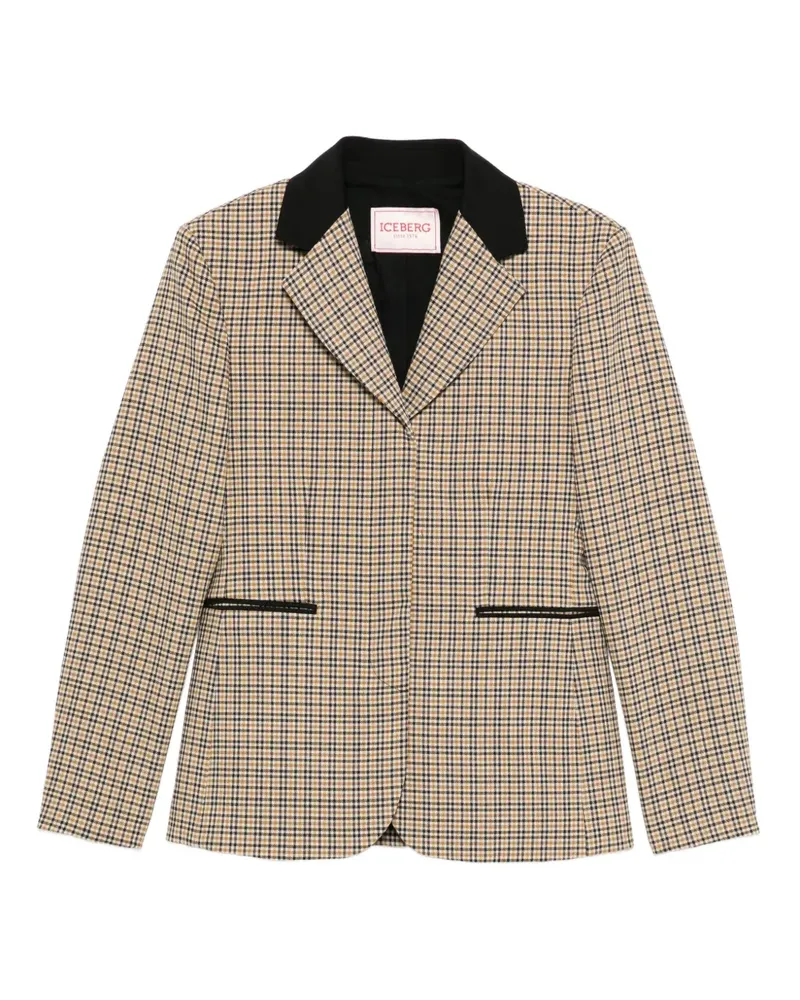 Iceberg check-pattern jacket - Nude Nude