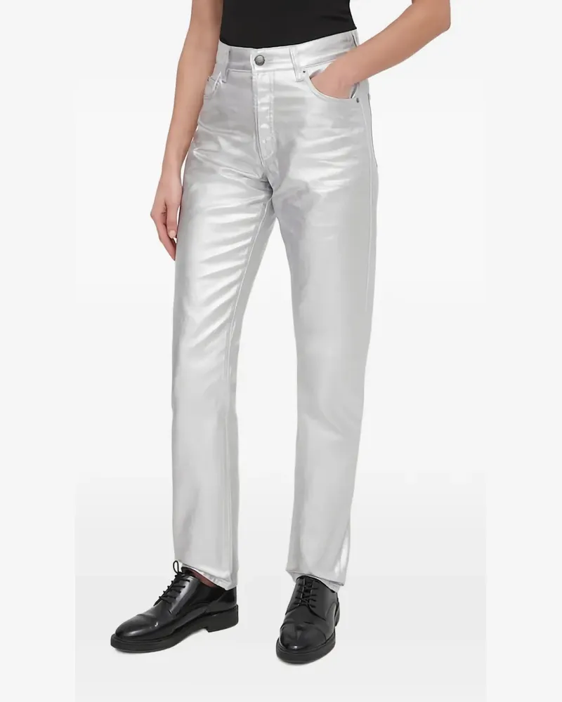 Sisley Jeans mit geradem Bein - Silber Silber