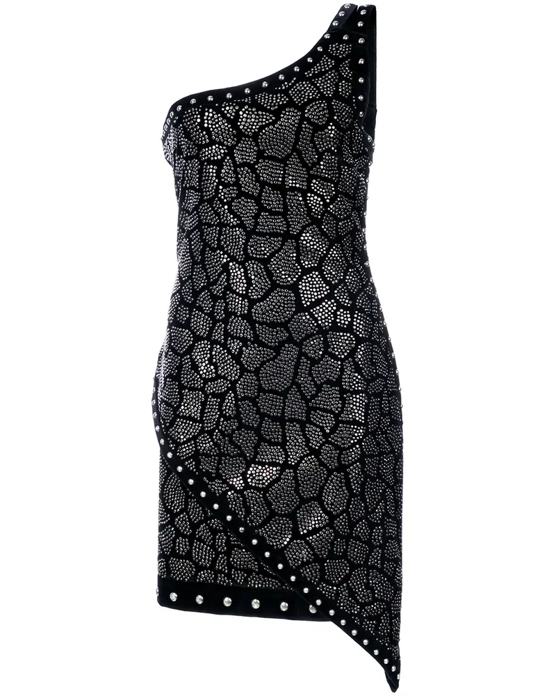 Balmain Minikleid mit Nieten - Schwarz Schwarz