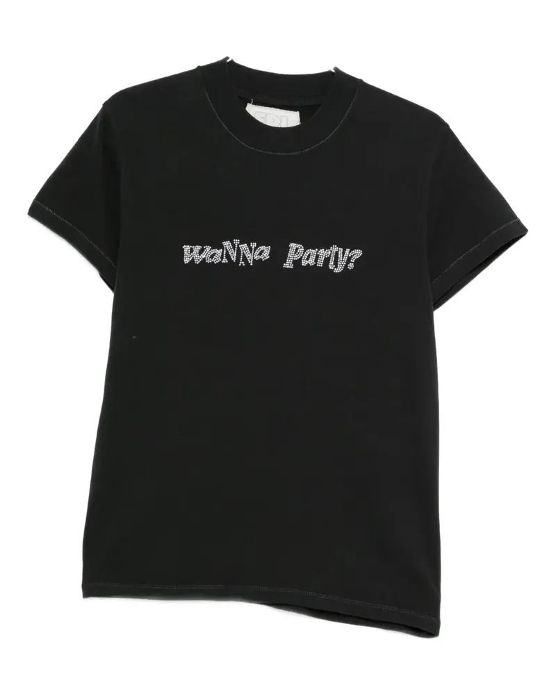 ERL crystal-embellished T-shirt - Schwarz Schwarz