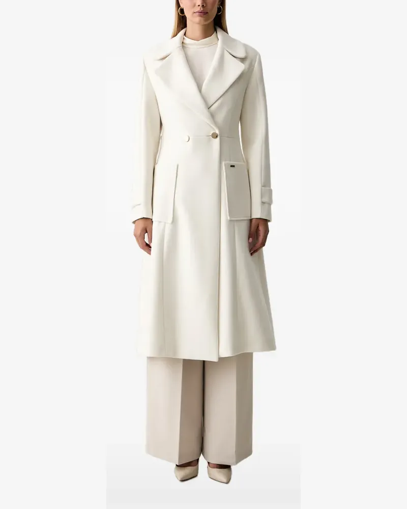 Fracomina double-breasted patch-pocket coat - Weiß Weiß