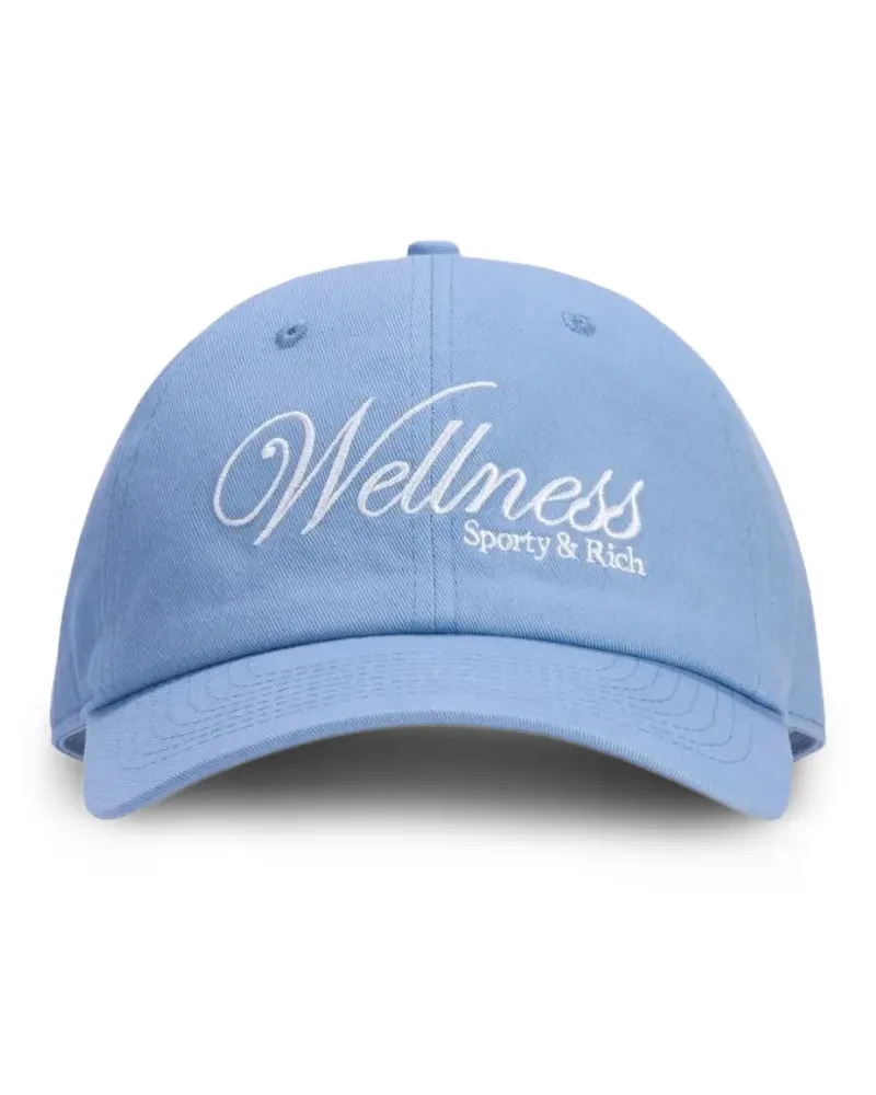 SPORTY & RICH Avenue Hut mit Logo-Stickerei - Blau Blau