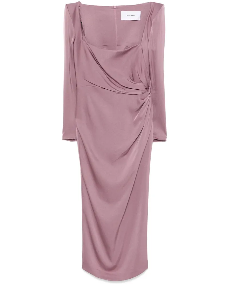 Alex Perry Midikleid aus Satin - Violett Violett