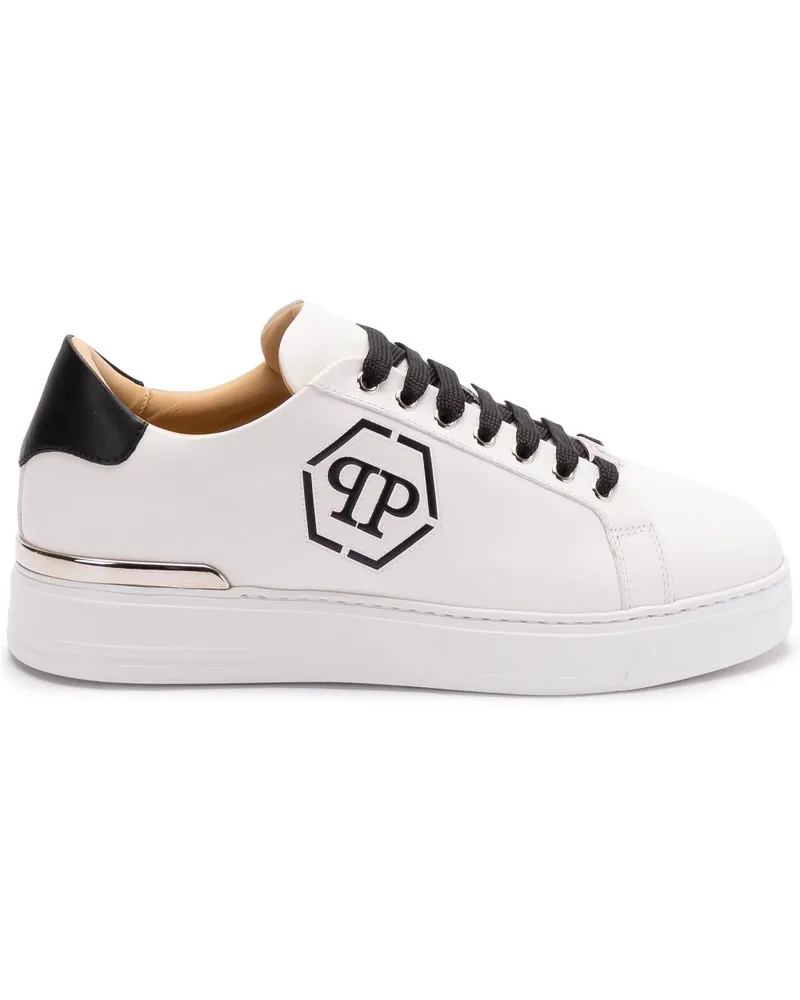 Philipp Plein Sneakers mit Prägung - Weiß Weiß