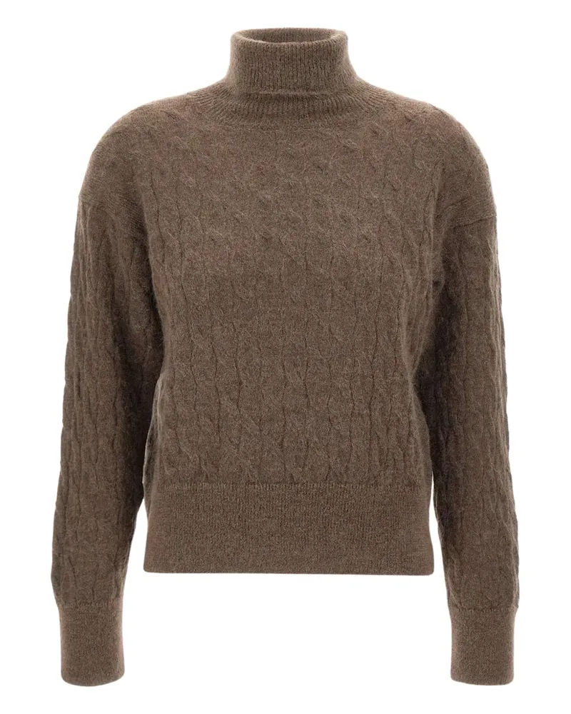 Filippo de Laurentiis braids turtleneck sweater - Braun Braun