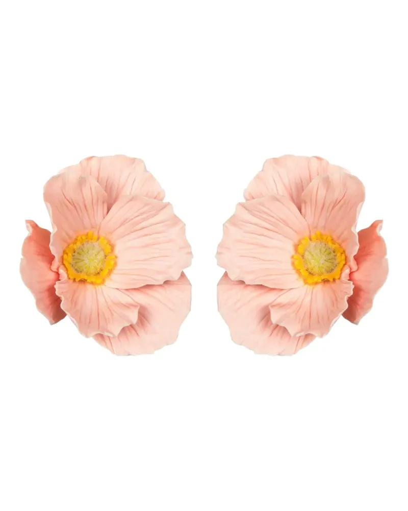 Jennifer Behr Demetria Ohrringe in Blumenform - Rosa Rosa