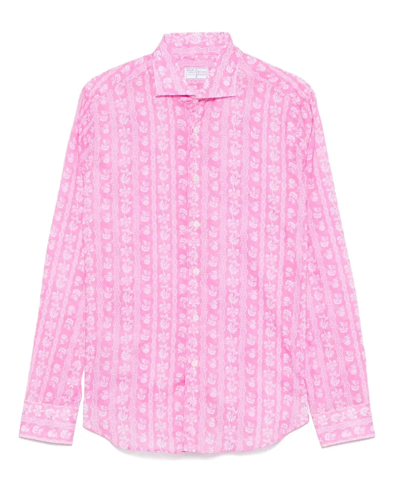 Fedeli Hemd mit Blumen-Print - Rosa Rosa