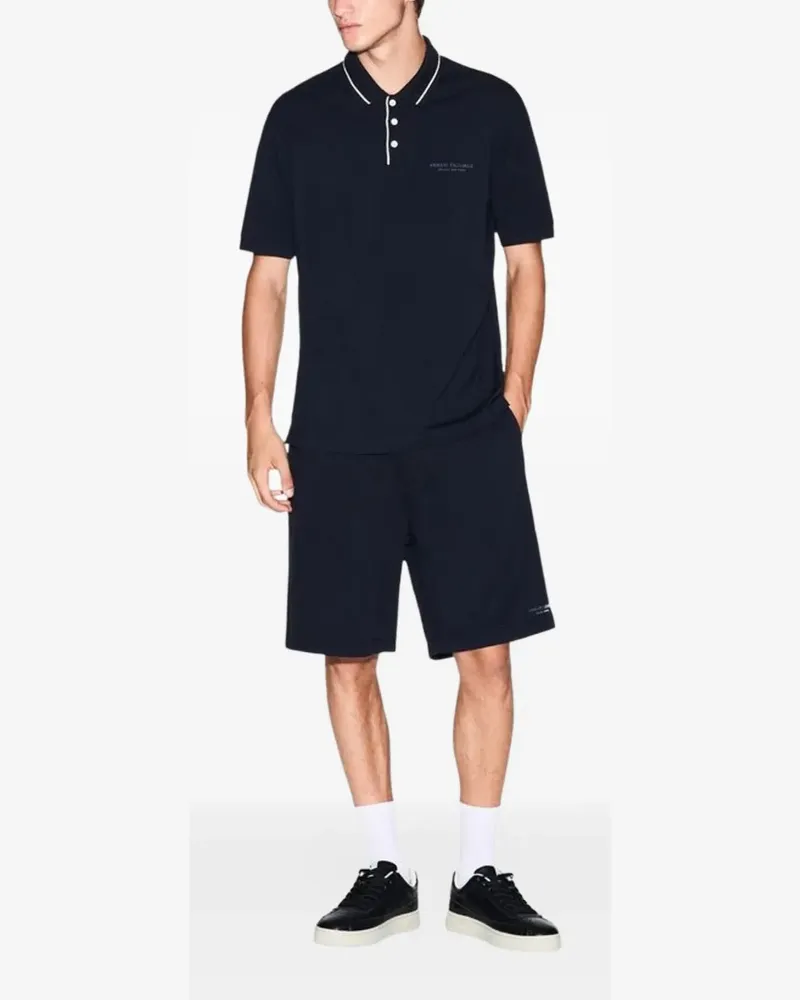 Armani Exchange Shorts mit Kordelzug - Blau Blau