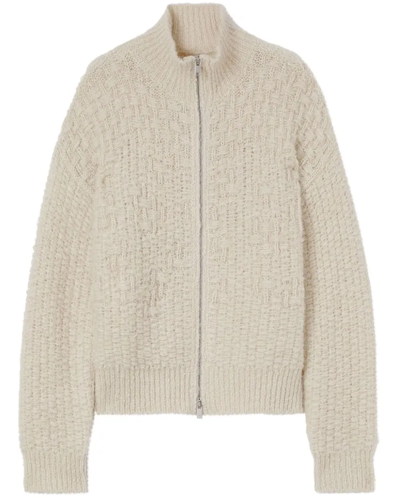 Jil Sander Grob gestrickter Cardigan - Weiß Weiß