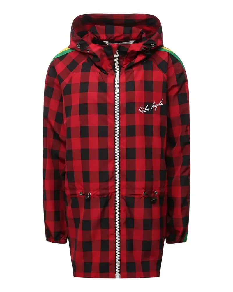Palm Angels Karierte Jacke mit Seitenstreifen - Rot Rot