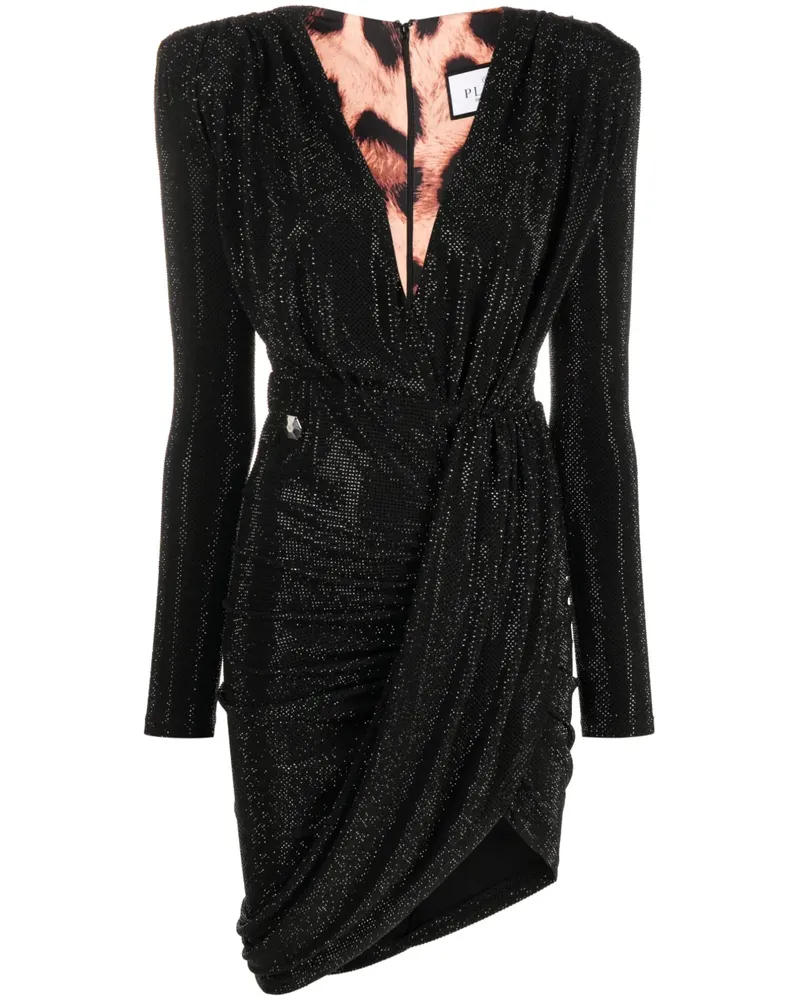 Philipp Plein Minikleid mit Kristallen - Schwarz Schwarz