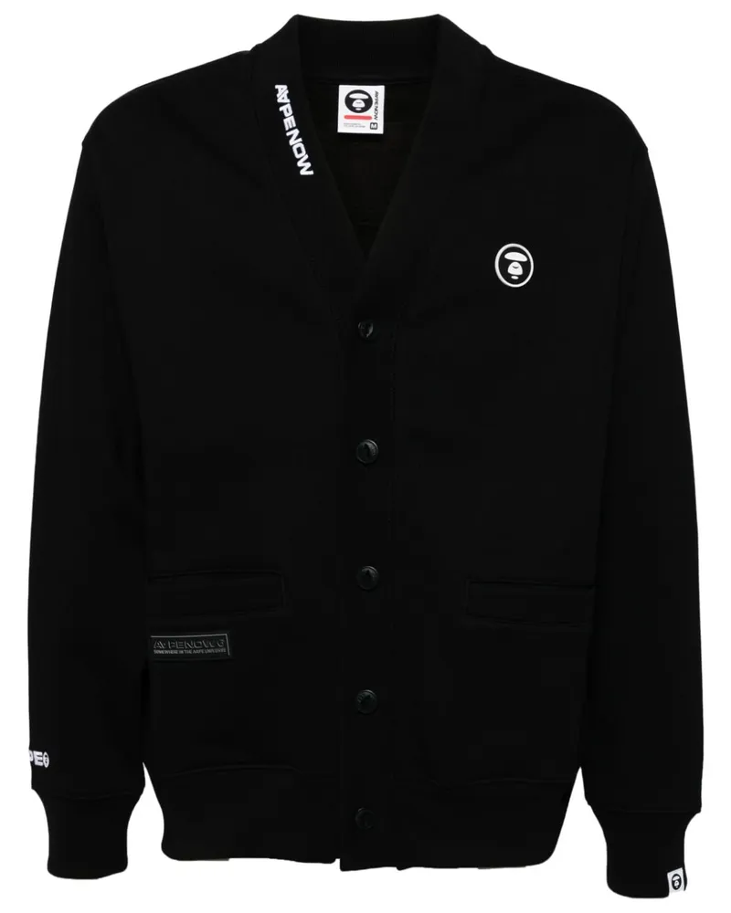 BAPE Cardigan mit Logo - Schwarz Schwarz