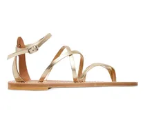 Flache Epicure Sandalen mit Riemen - Gold