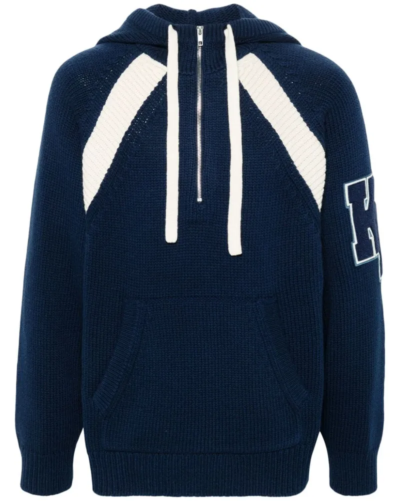 Kenzo Paris Varsity Hoodie Blau