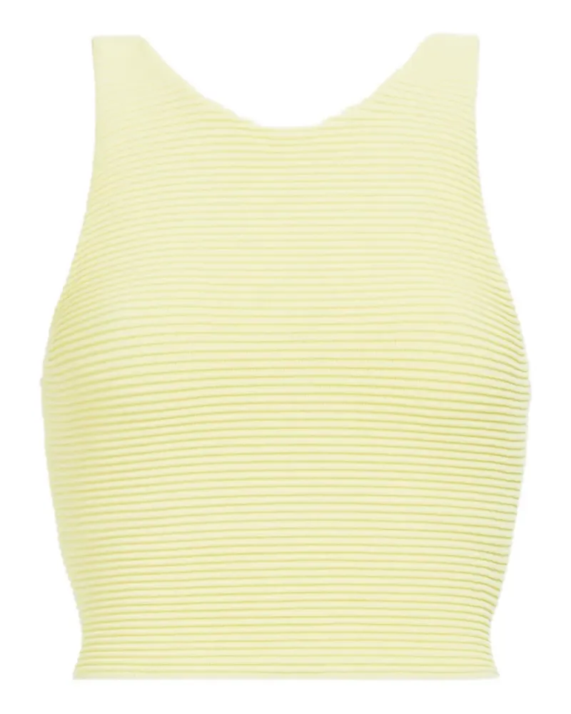 Aje. Geripptes Agave Oberteil - Gelb Gelb