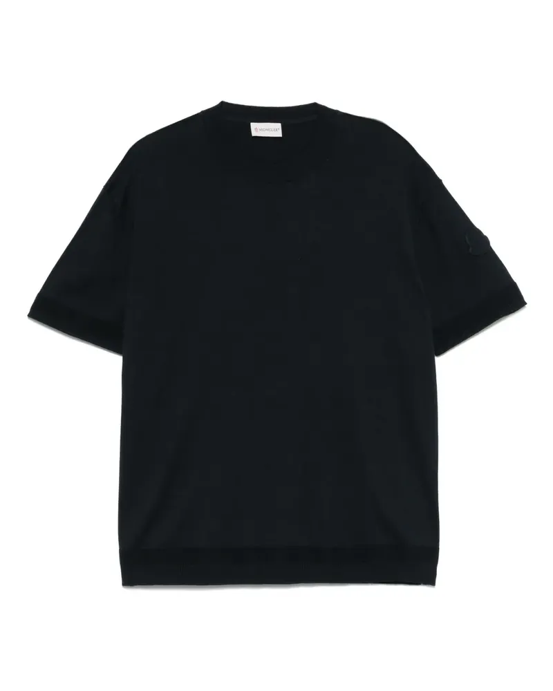 Moncler Gestricktes T-Shirt - Blau Blau