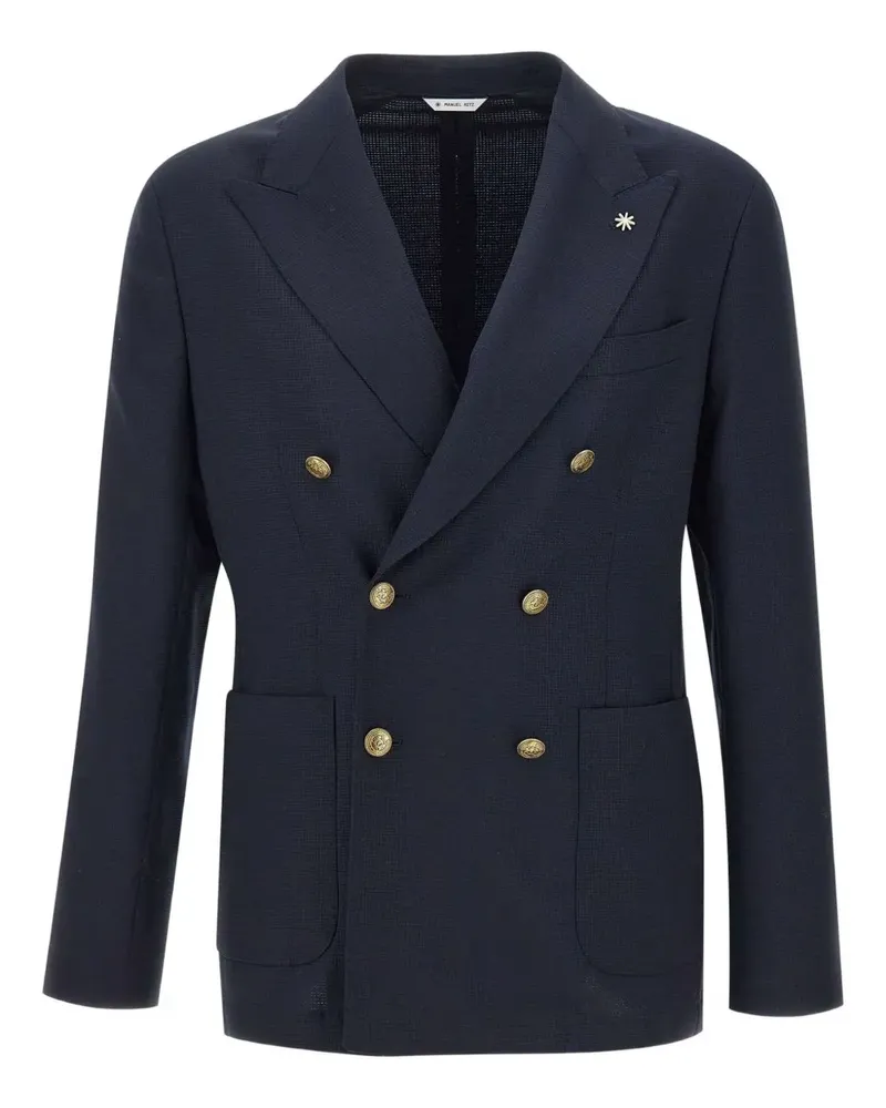 Manuel Ritz x Marzotto Sakko aus Wolle - Blau Blau