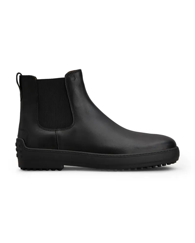 TOD'S Gommino Chelsea-Boots aus Leder - Schwarz Schwarz