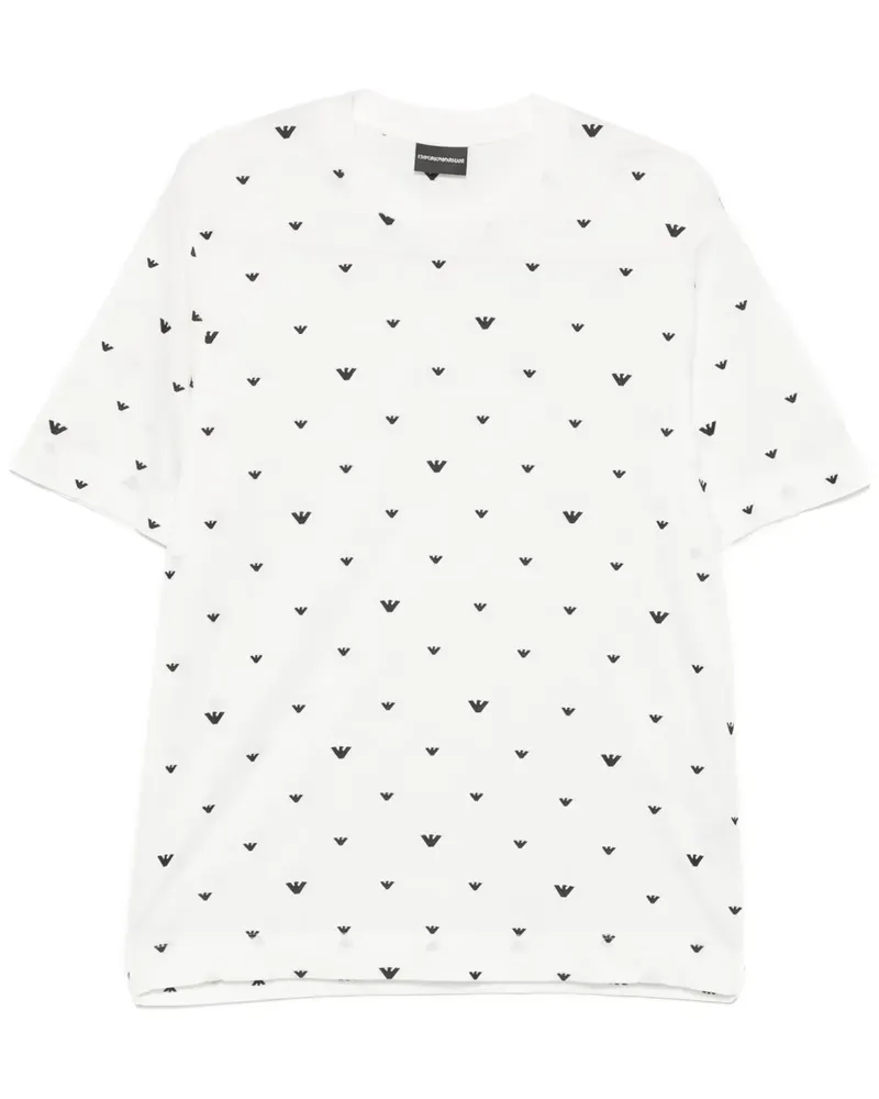 Emporio Armani T-Shirt mit Logo-Print - Weiß Weiß