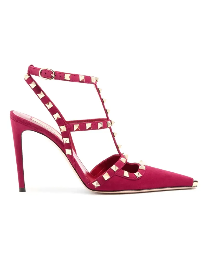 Valentino Garavani Rockstud suede pumps 100mm - Rosa Rosa