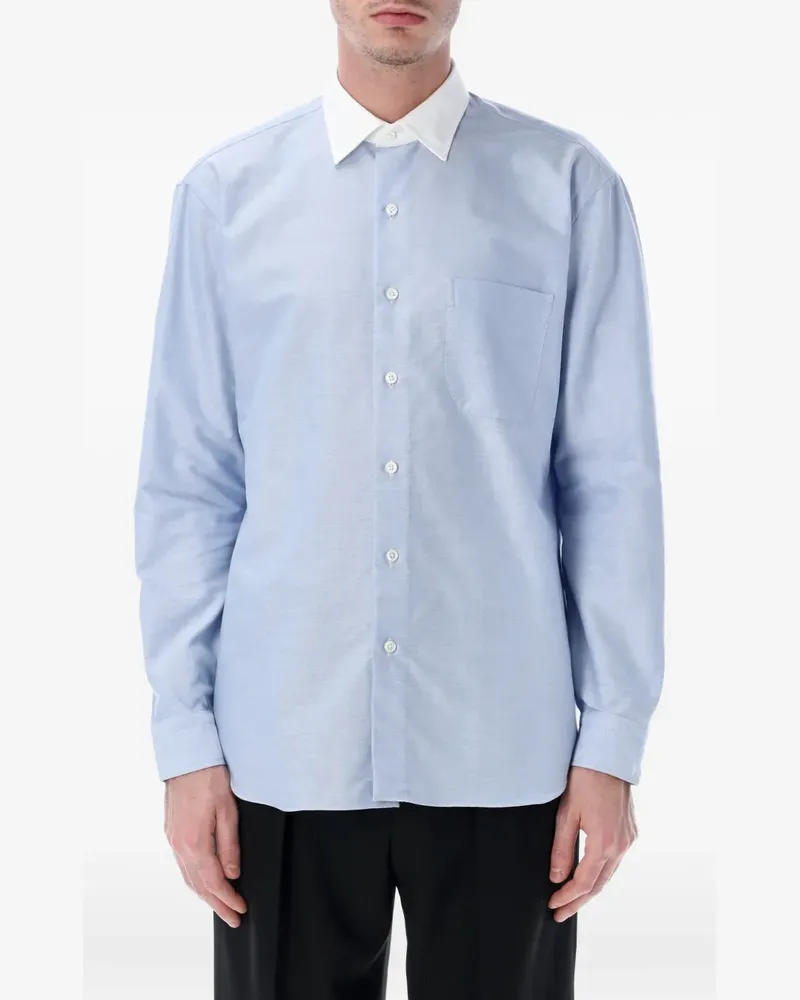 Salvatore Piccolo Alberto Hemd mit Tasche - Blau Blau