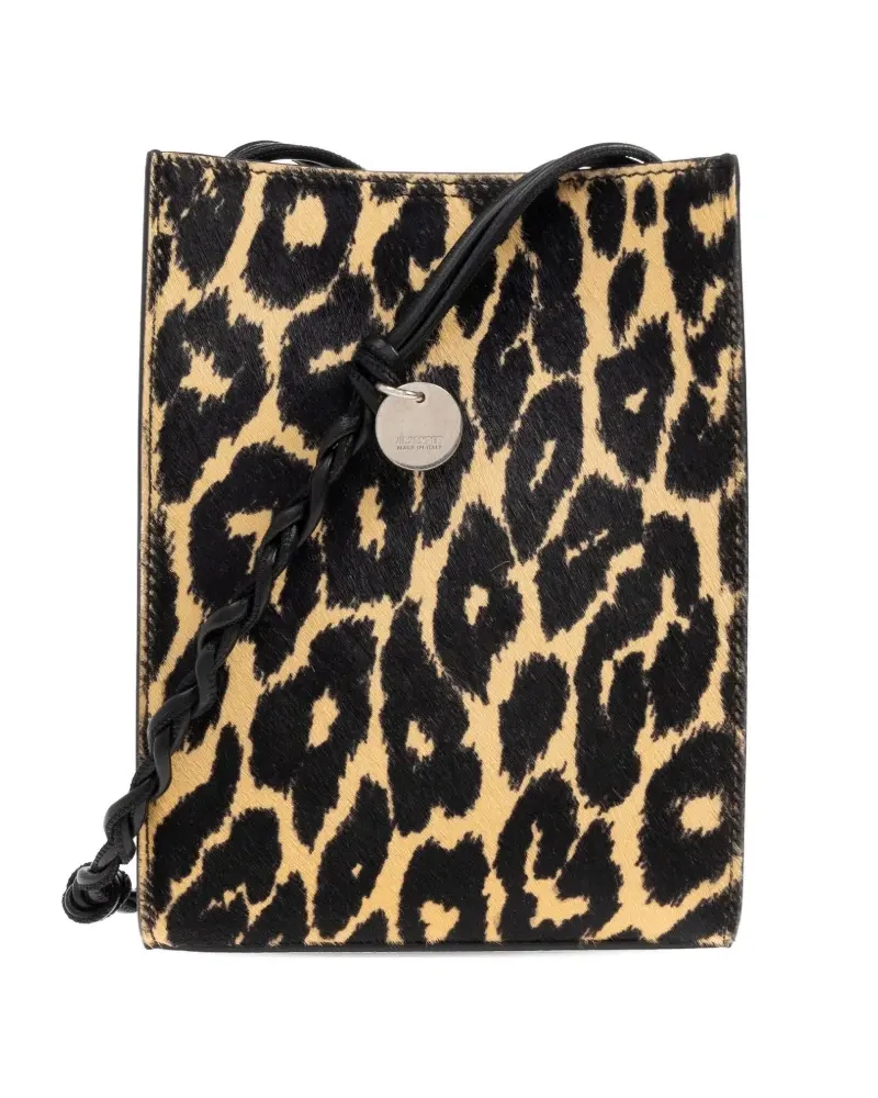 Jil Sander Kleine Tangle Schultertasche mit Leoparden-Print - Nude Nude