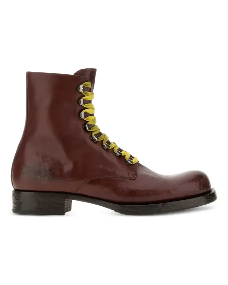 Prada lace-up leather ankle boots - Braun Braun
