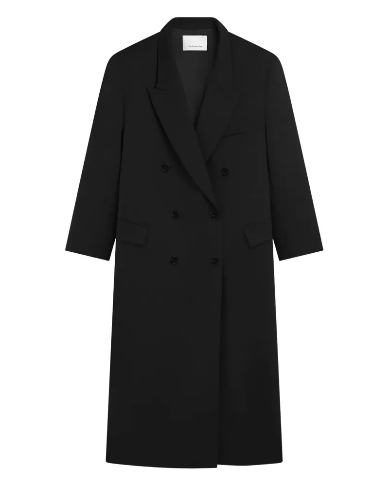 FRANKIE Shop Doppelreihiger Jane Mantel - Schwarz Schwarz