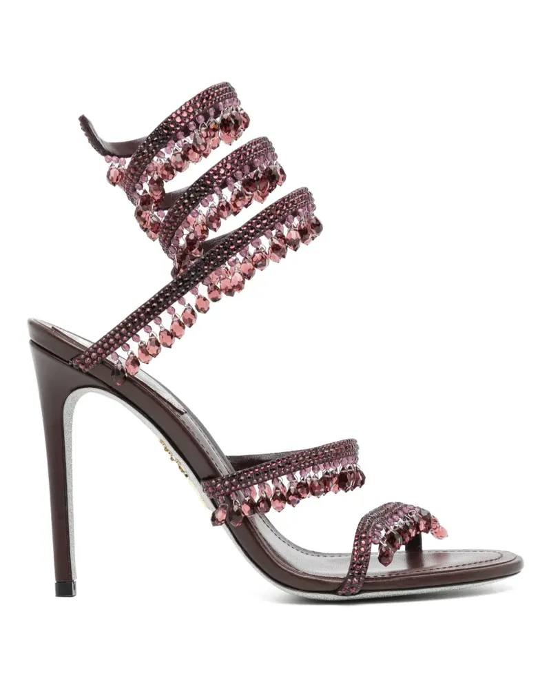 René Caovilla Chandelier crystal-embellished sandals - Violett Violett