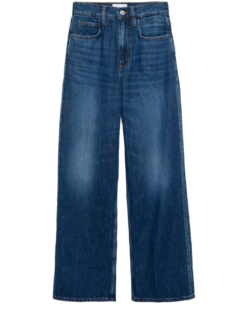 Frame Denim Gerade High-Rise-Jeans - Blau Blau