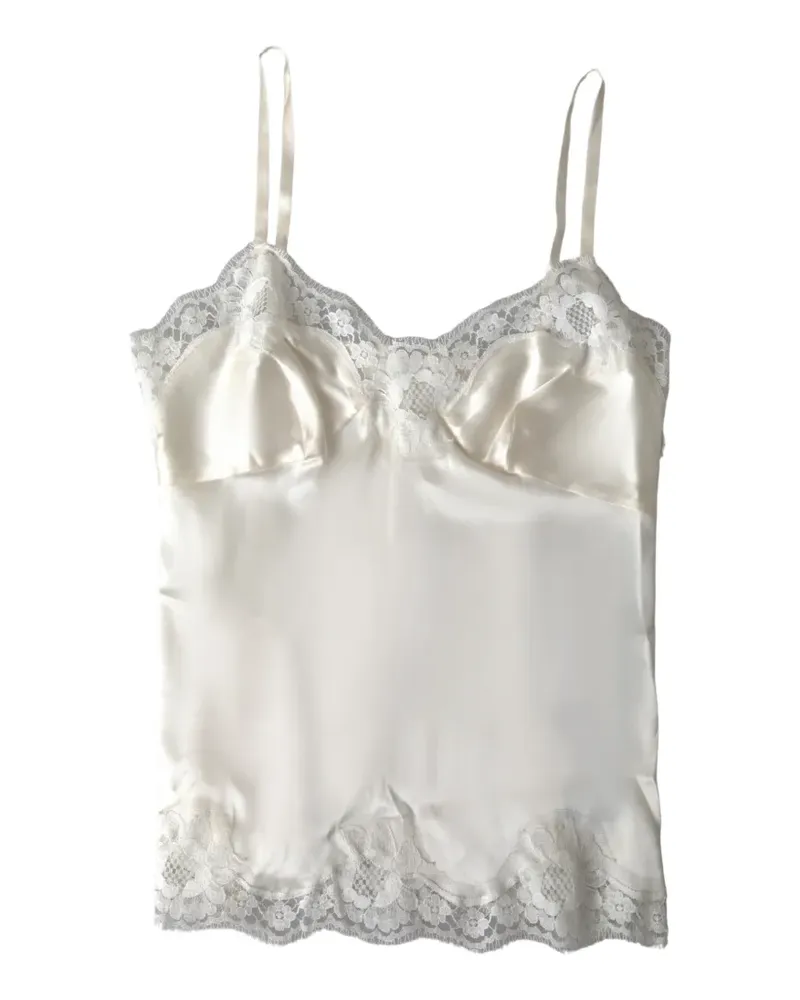 Dolce & Gabbana Camisole-Top mit Spitze - Weiß Weiß