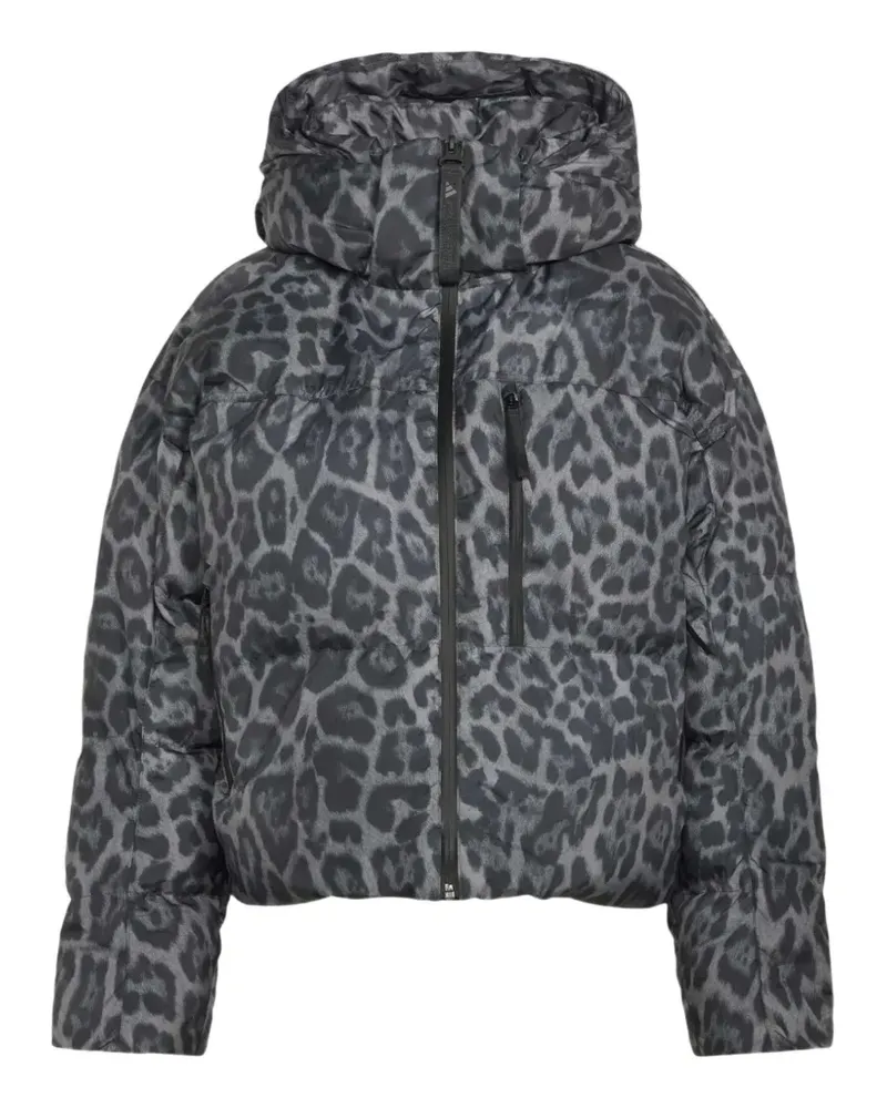adidas Kapuzenjacke mit Leopardenprint - Grau Grau