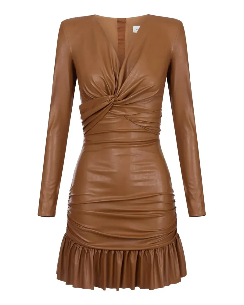 Elisabetta Franchi Minikleid mit Volant - Braun Braun