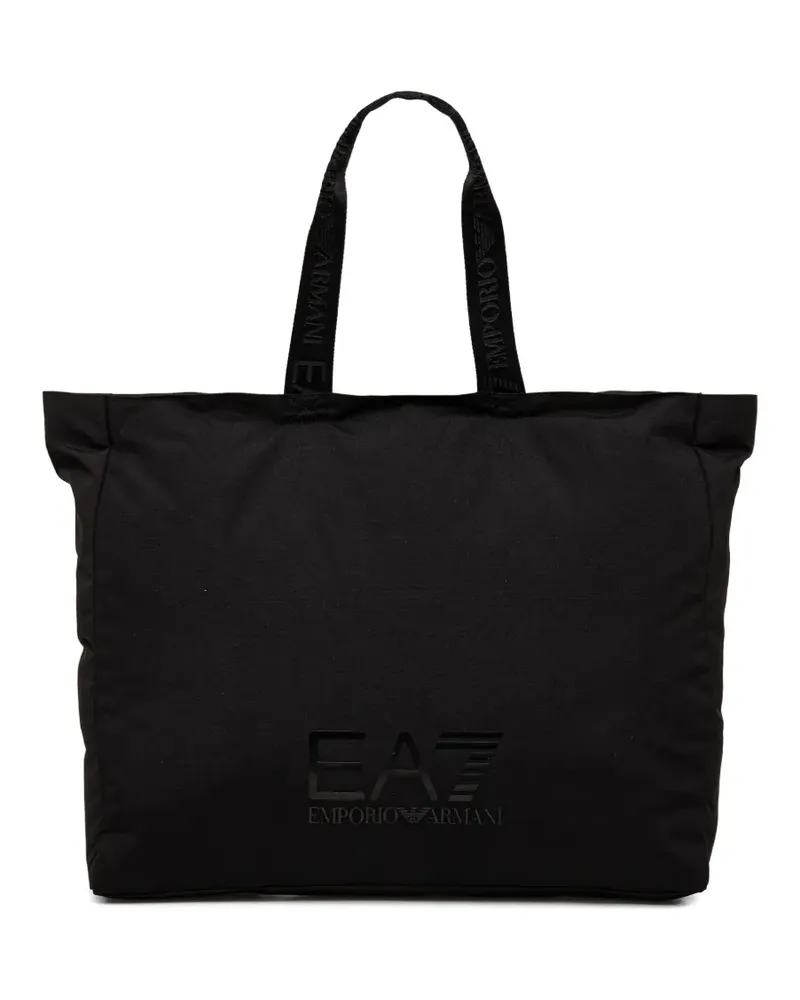 EA7 Handtasche mit Logo-Print - Schwarz Schwarz