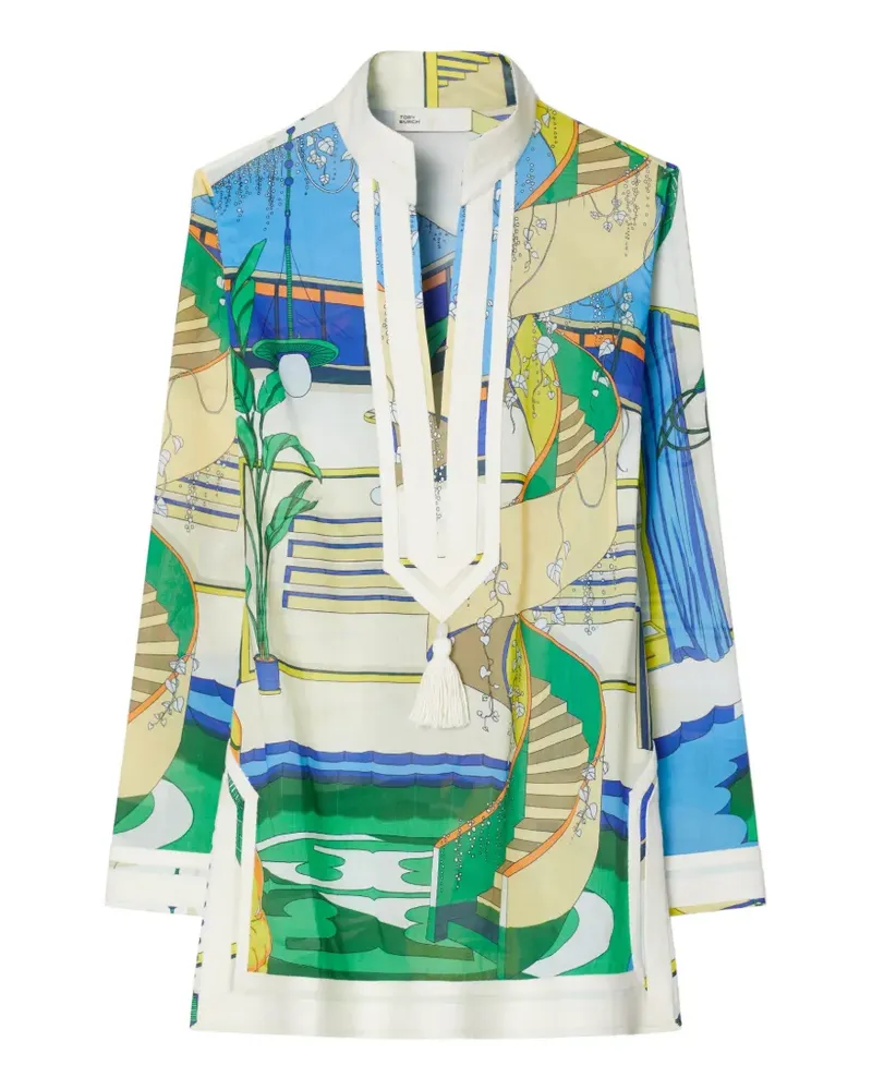 Tory Burch printed Tory tunic - Nude Nude