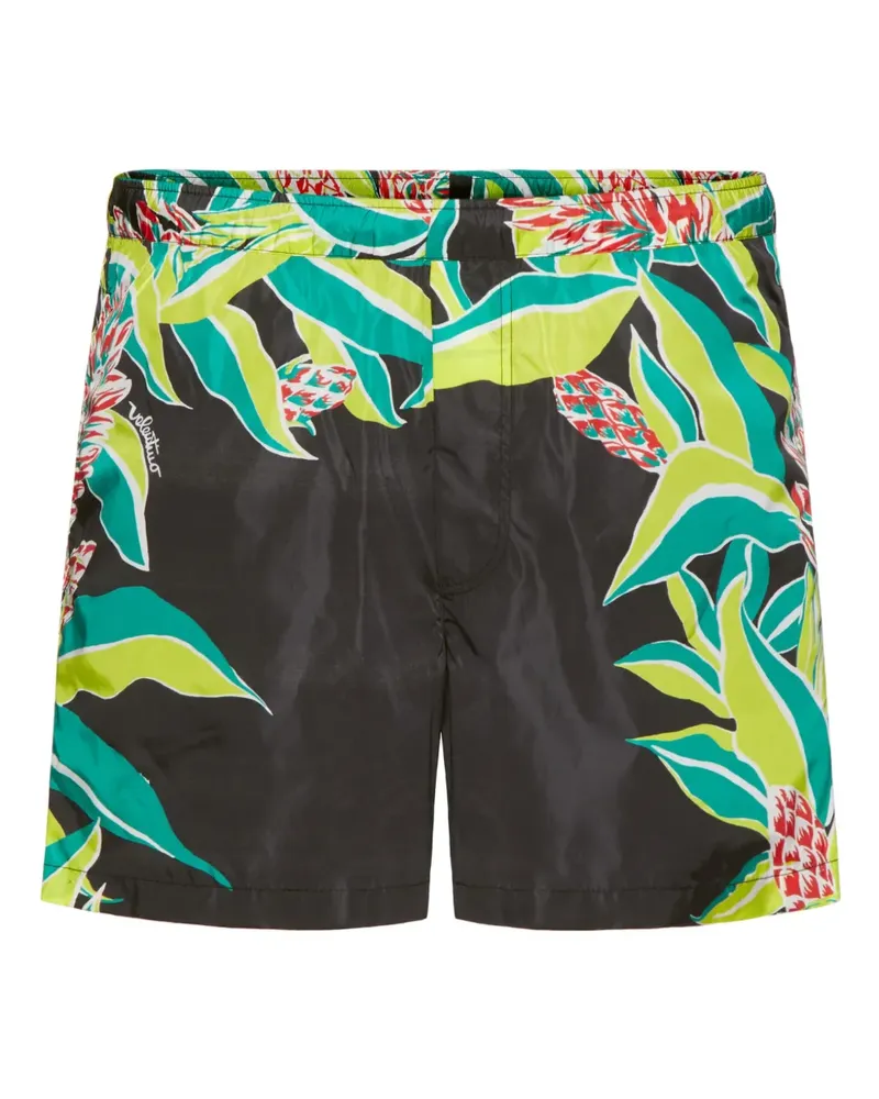 Valentino Garavani Badeshorts mit Vulcano-Print - Schwarz Schwarz