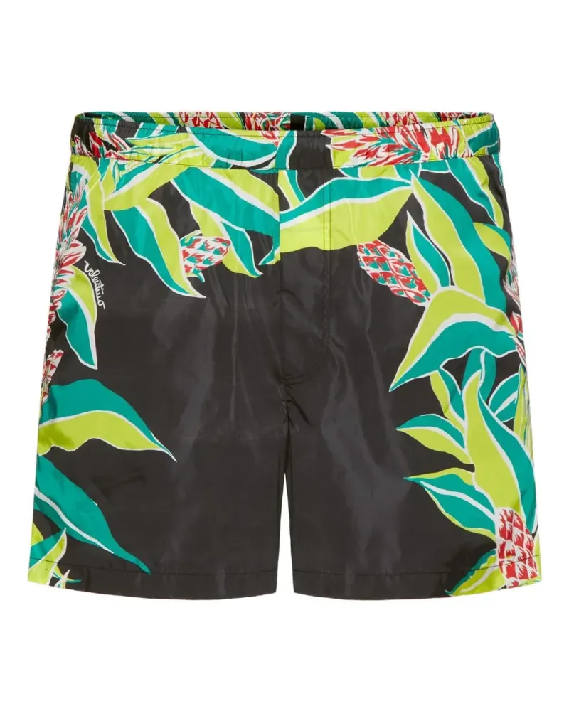 Valentino Garavani Badeshorts mit Volcano-Print - Schwarz Schwarz