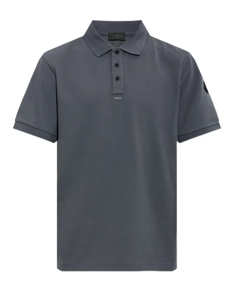 Moncler Poloshirt mit Logo-Print - Grau Grau